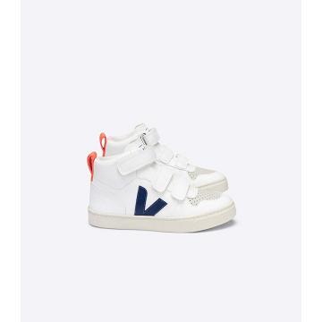 Veja V-10 MID CWL Hoog Kinderen White/Blue/Orange | BE 707ILH